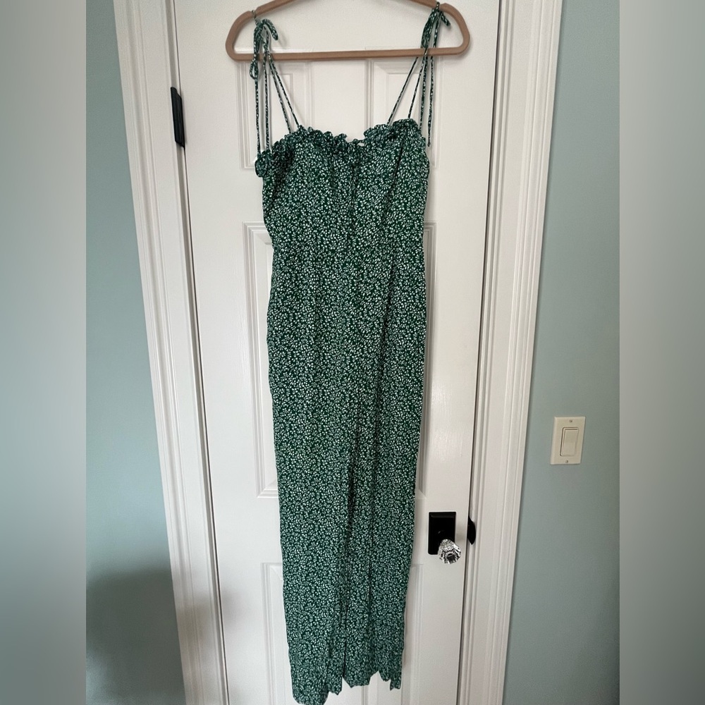 Anthropologie First Monday Green Floral Jumpsuit - Picture 3 of 14